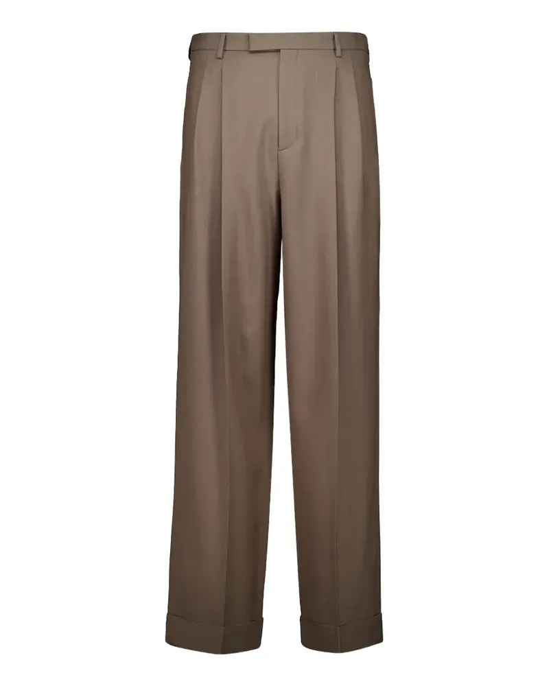 Valentino Garavani pleated wide-leg trousers - Braun Braun