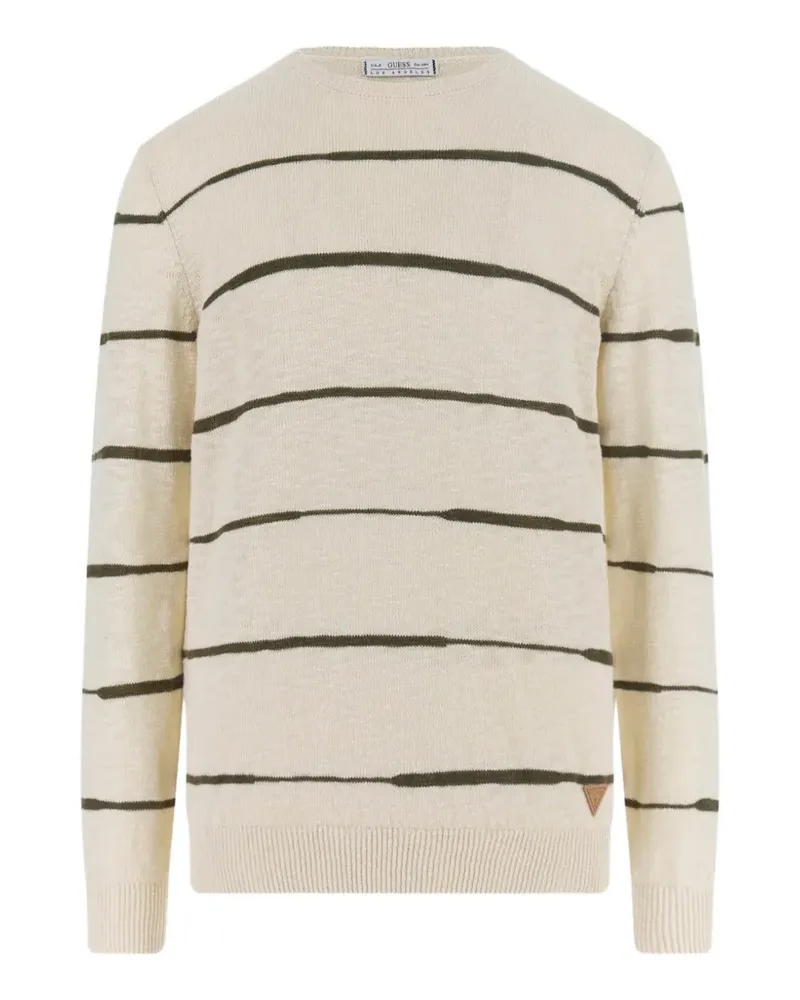Guess Gestreifter Pullover - Nude Nude