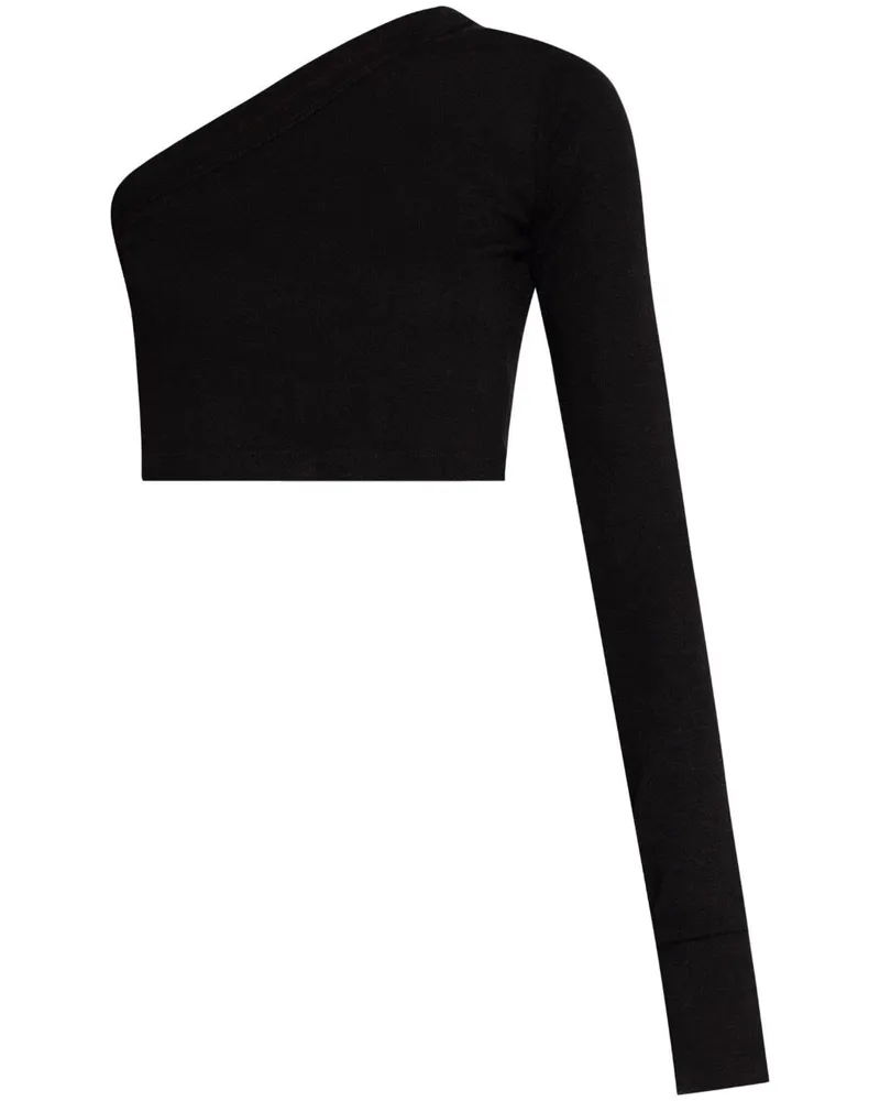 Rick Owens Ziggy One-Shoulder-Top - Schwarz Schwarz