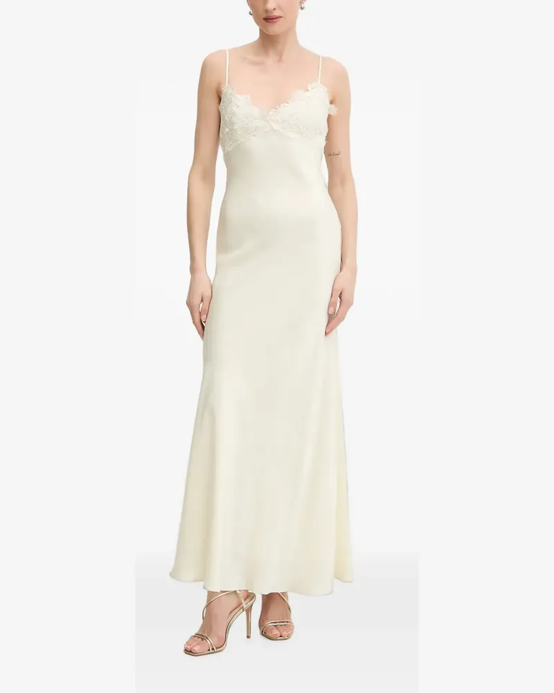Bardot Elisan lace-trim spaghetti-strap maxi dress - Weiß Weiß