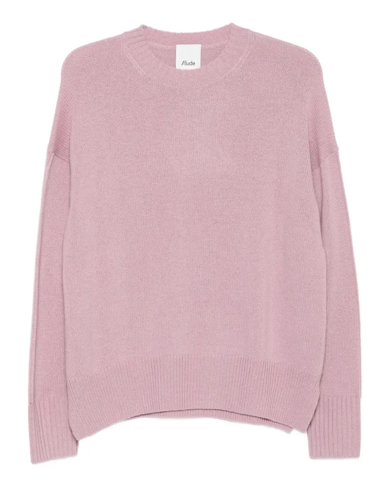 ALLUDE Gerippter Pullover - Rosa Rosa