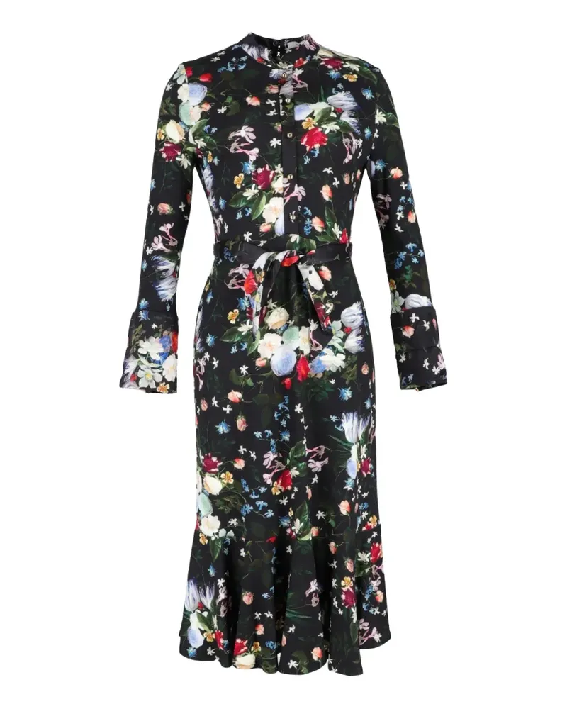 Erdem Hilma floral-print midi dress - Schwarz Schwarz