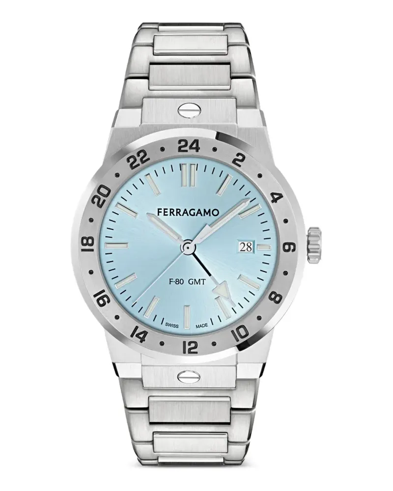 Ferragamo F-80 GMT Armbanduhr 41mm - Blau Blau