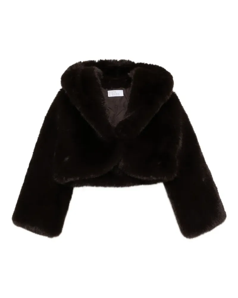 Giuseppe di Morabito Cropped-Jacke mit Kapuze - Braun Braun