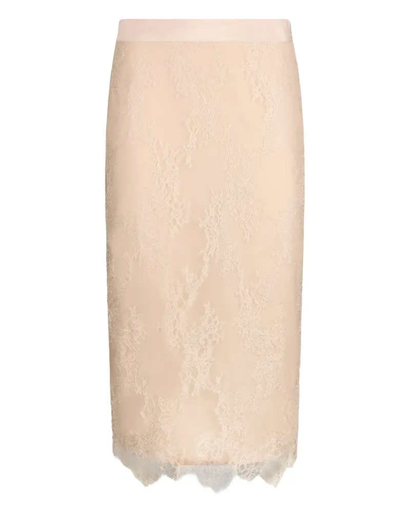 Liu Jo Midirock aus Spitze mit Wellensaum - Nude Nude