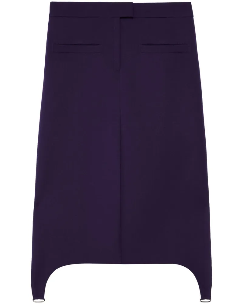 Courrèges Midirock mit Strumpfhalter-Detail - Violett Violett