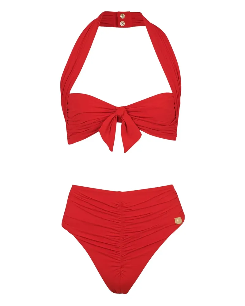 Balmain Bikini mit Schleifenverschluss - Rot Rot