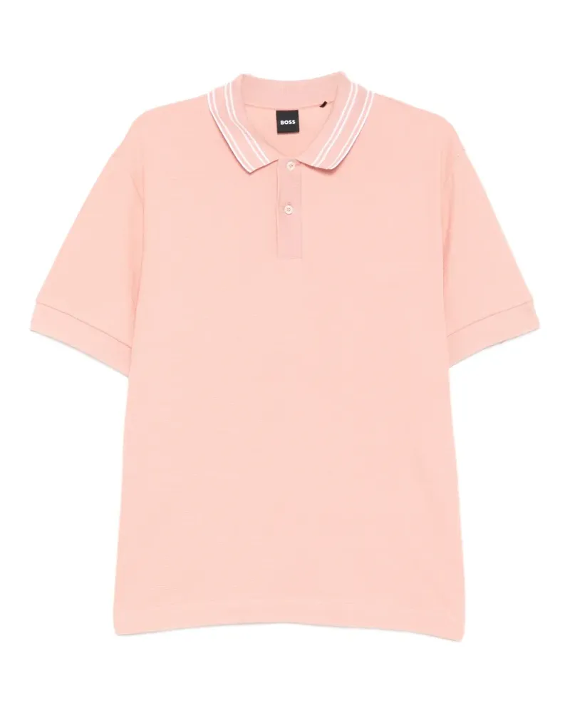HUGO BOSS striped collar polo shirt - Rosa Rosa