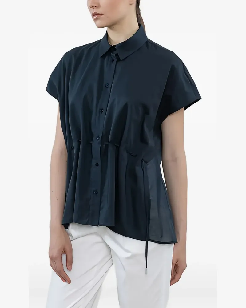 Peserico Bluse mit Kordelzug - Blau Blau