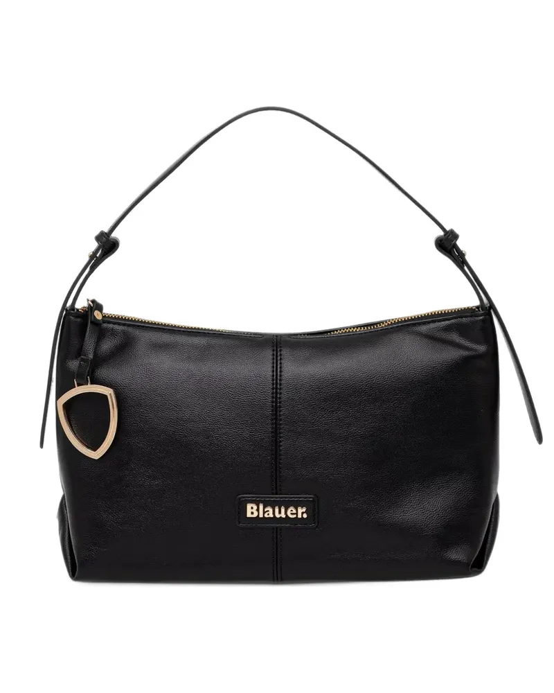 Blauer logo-plaque shoulder bag - Schwarz Schwarz