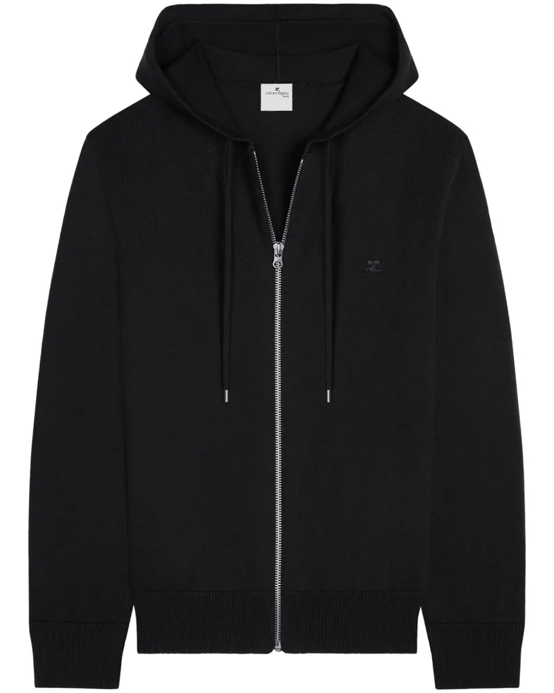 Courrèges Hoodie aus Wolle - Schwarz Schwarz