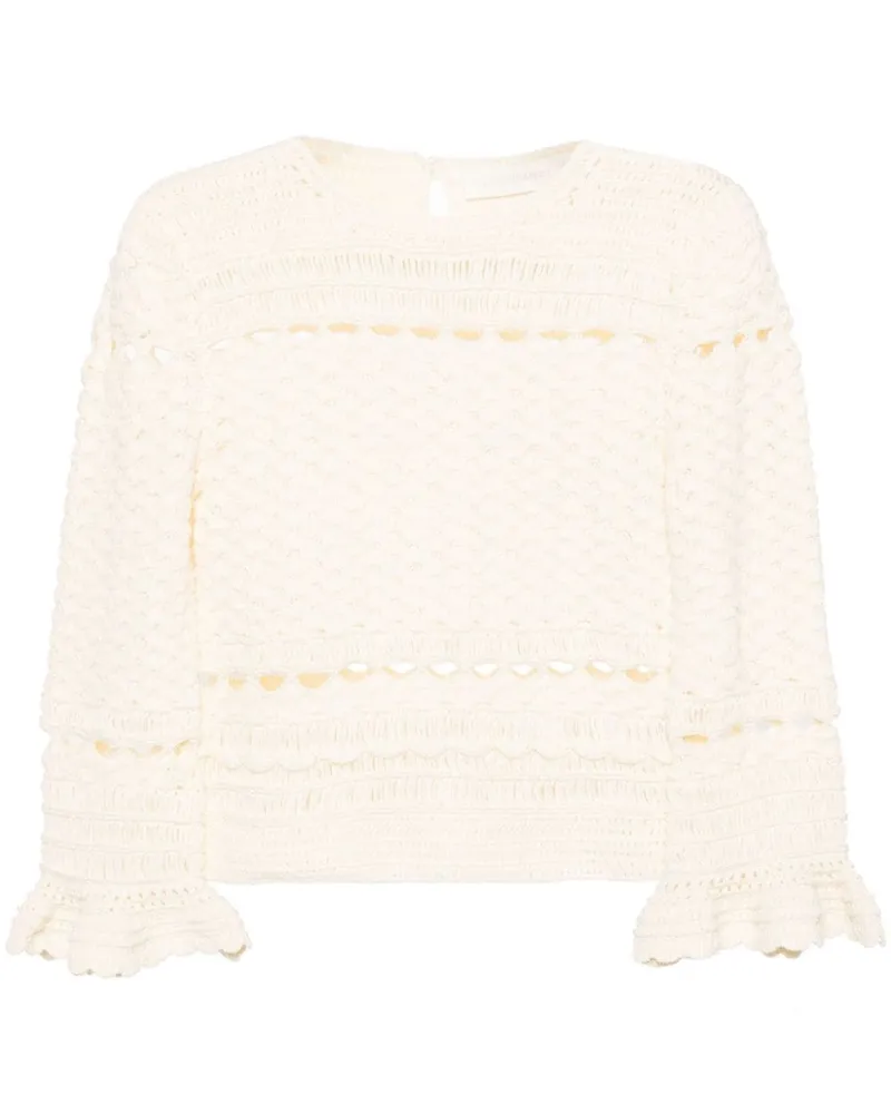 Zimmermann Waverly Häkel-Pullover Nude