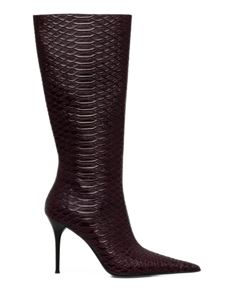 Jeffrey Campbell Proposal snakeskin-effect knee-high boots - Rot Rot
