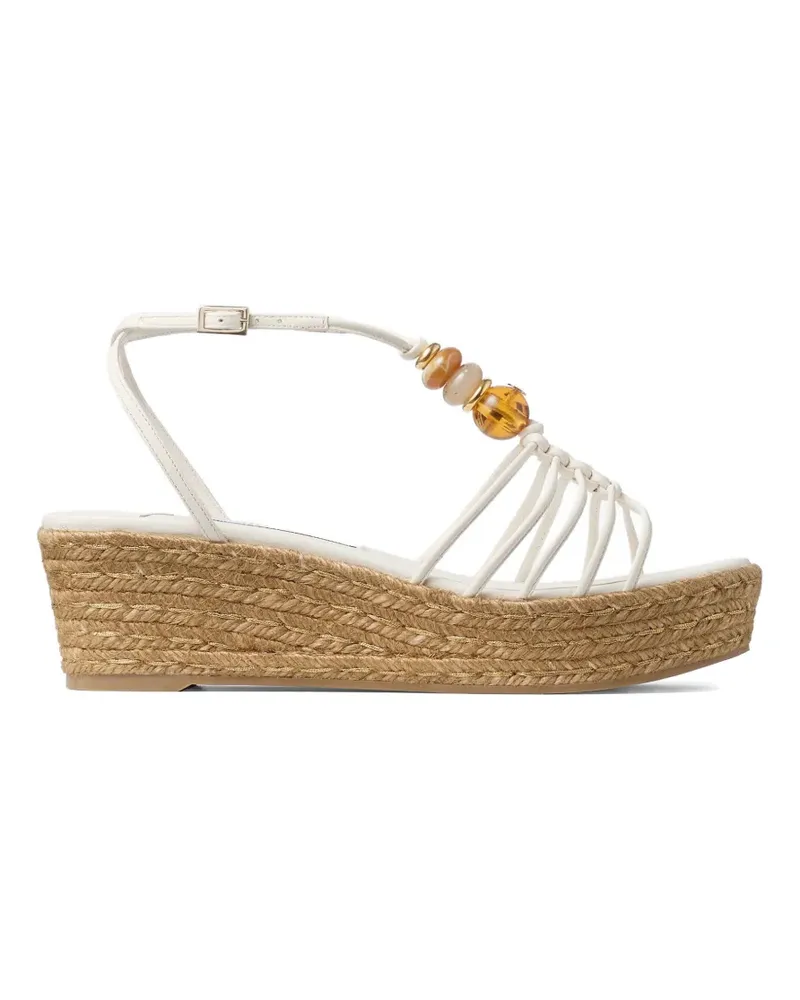 Jimmy Choo Lemi Sandalen mit Perlen - Weiß Weiß