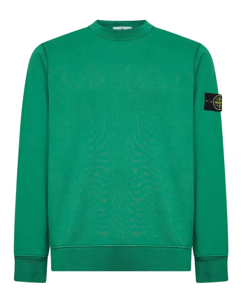 Stone Island long-sleeved badge-detail sweatshirt - Grün Grün