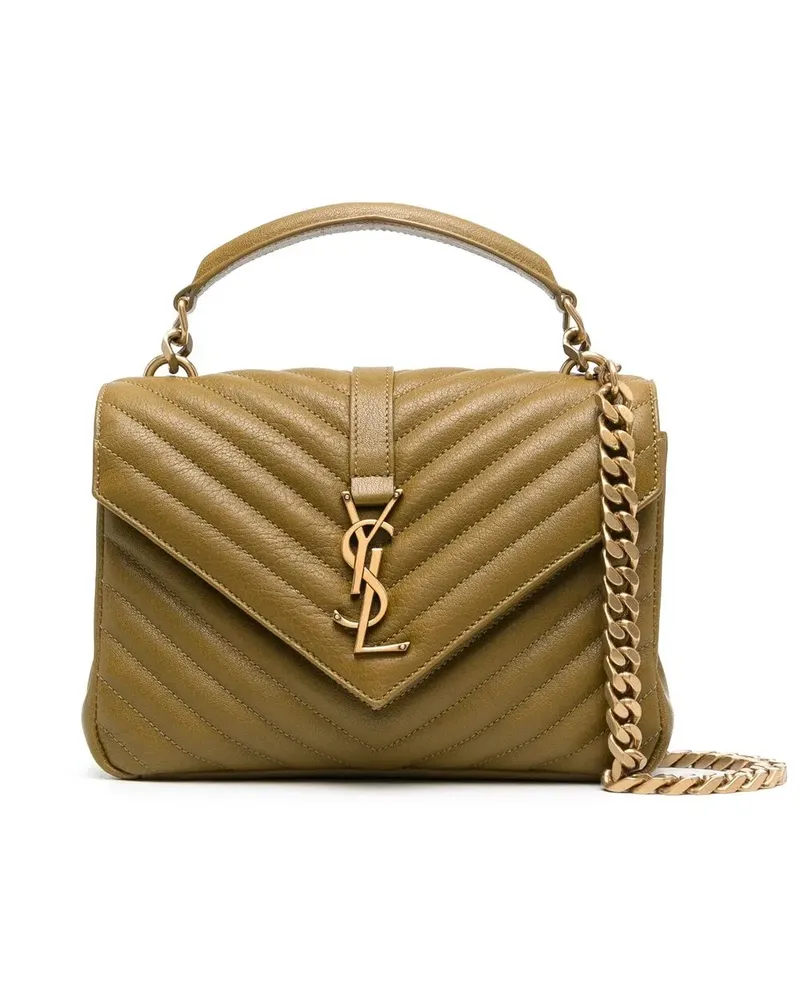 Saint Laurent Handtasche mit Logo-Schild - Grün Grün