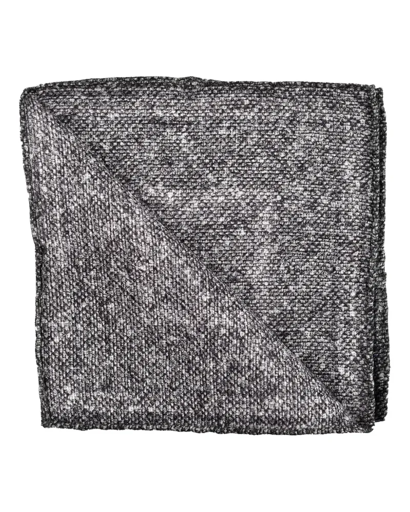 Brunello Cucinelli Einstecktuch mit meliertem Rand-Print - Grau Grau