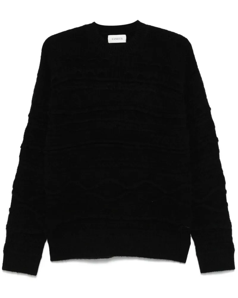 Laneus Pullover aus 3D-Strick - Schwarz Schwarz