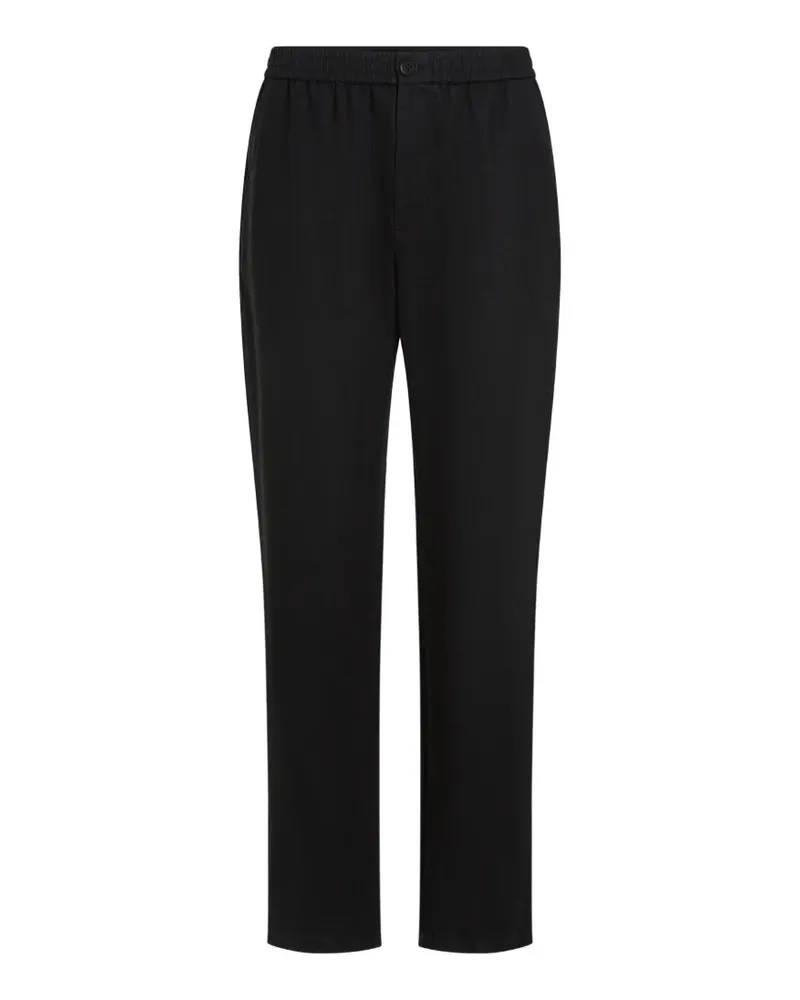 Karl Lagerfeld Hose aus Leinen - Schwarz Schwarz