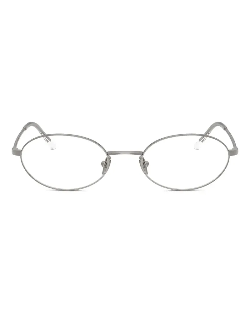Giorgio Armani oval-frame glasses - Grau Grau
