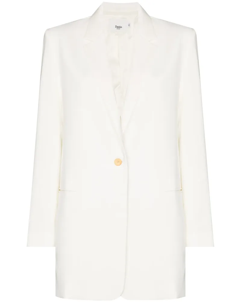 FRANKIE Shop Blazer mit einem Knopf - Weiß Weiß