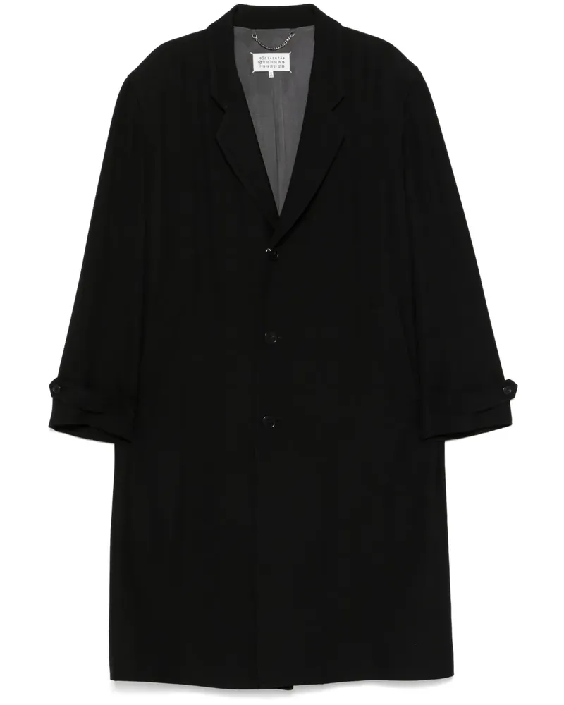 Maison Margiela Einreihiger Mantel - Schwarz Schwarz