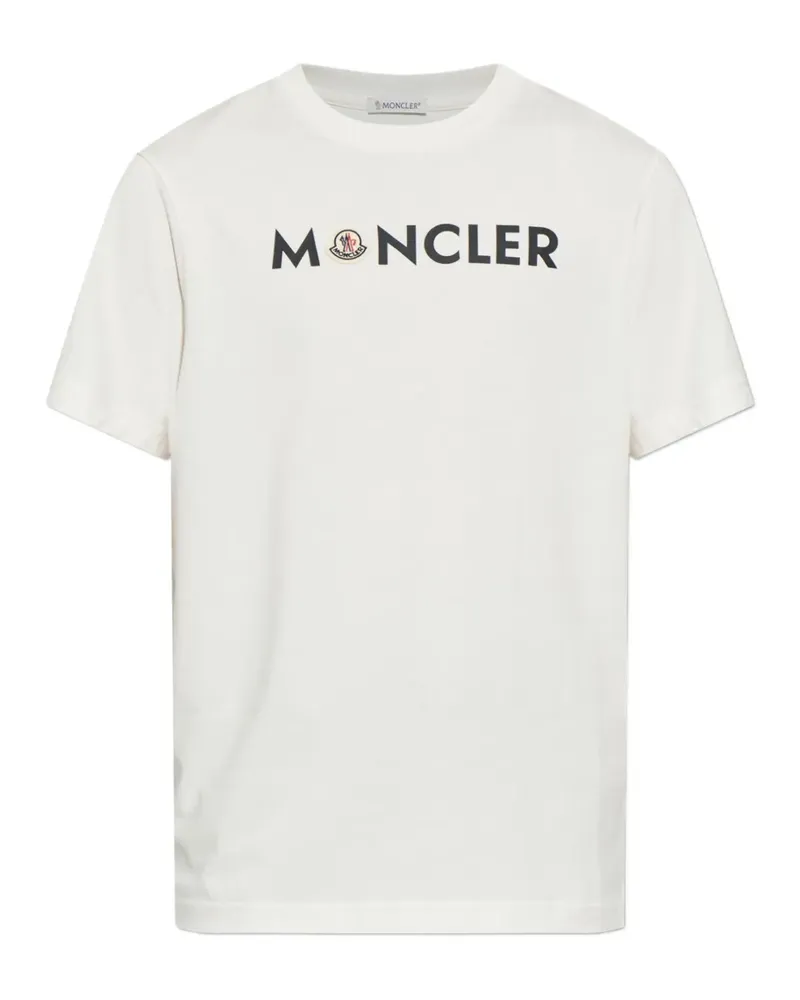 Moncler logo-print cotton T-shirt - Nude Nude