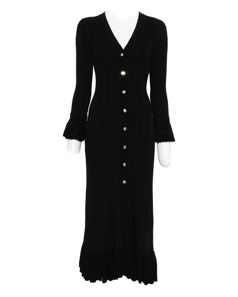 Sandro Robe Midikleid - Schwarz Schwarz