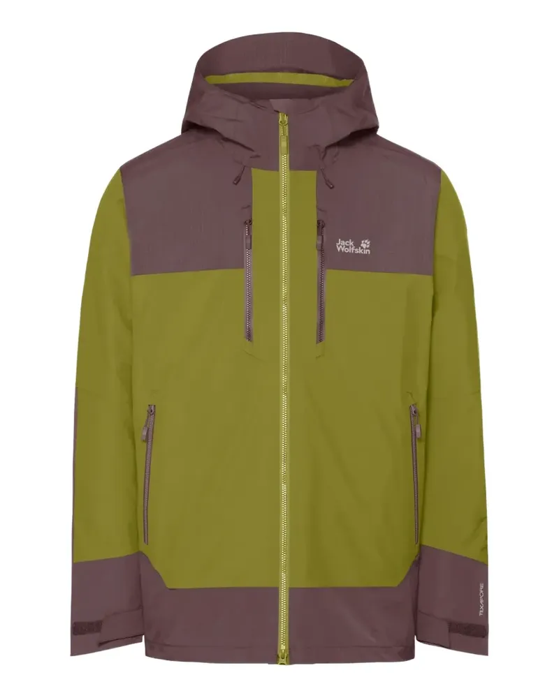 Jack Wolfskin Kapuzenjacke mit Einsätzen - Grün Grün