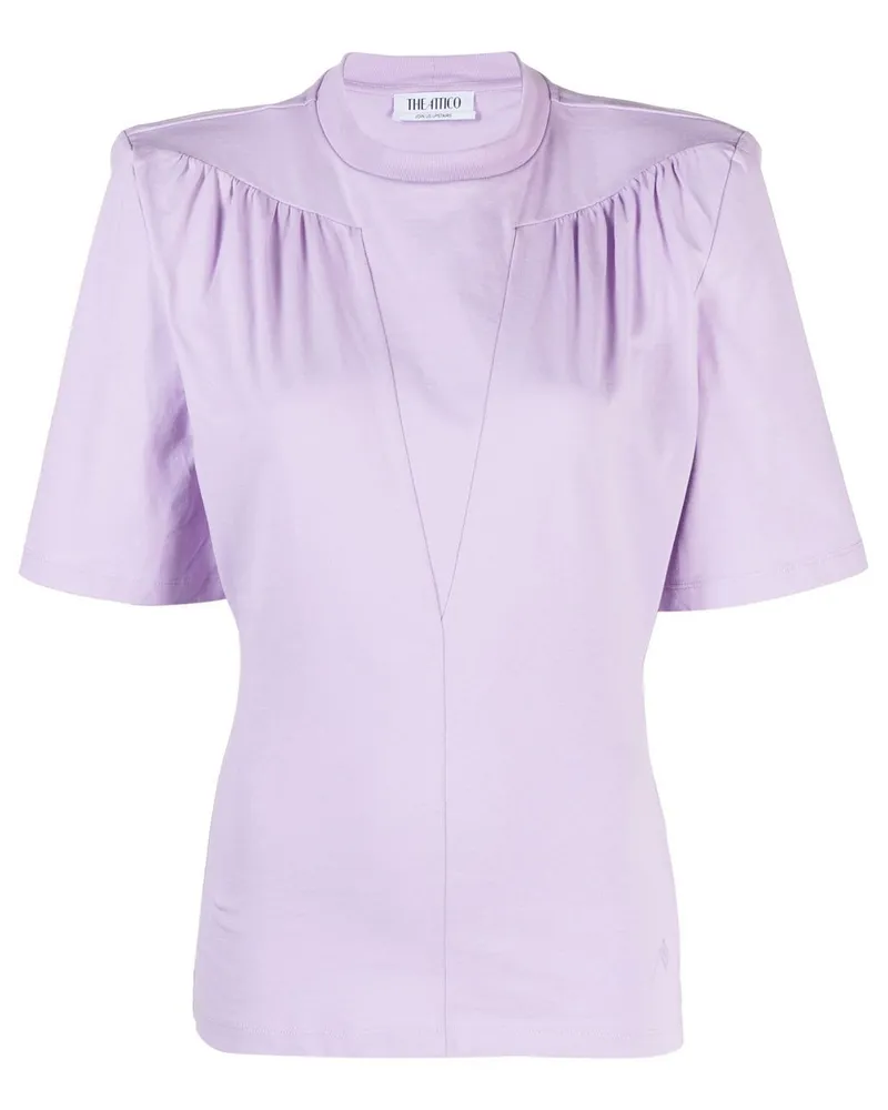 ATTICO T-Shirt mit Cut-Outs - Violett Violett