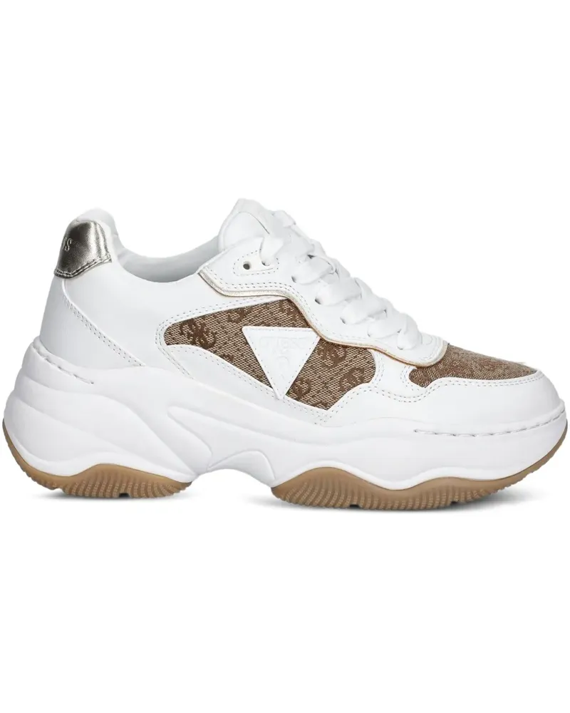 Guess Chunky Happy Sneakers mit Logo-Detail - Weiß Weiß