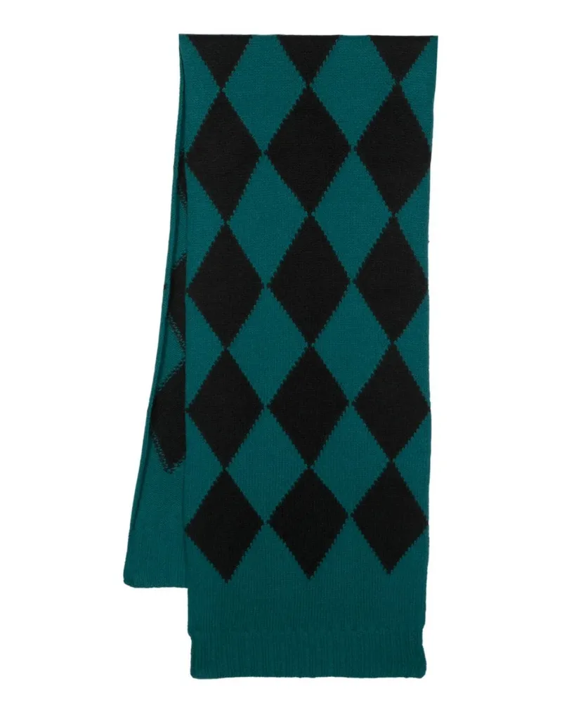 La DoubleJ Schal mit Argyle-Muster - Schwarz Schwarz