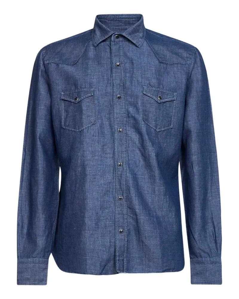 BARBA long-sleeved shirt - Blau Blau