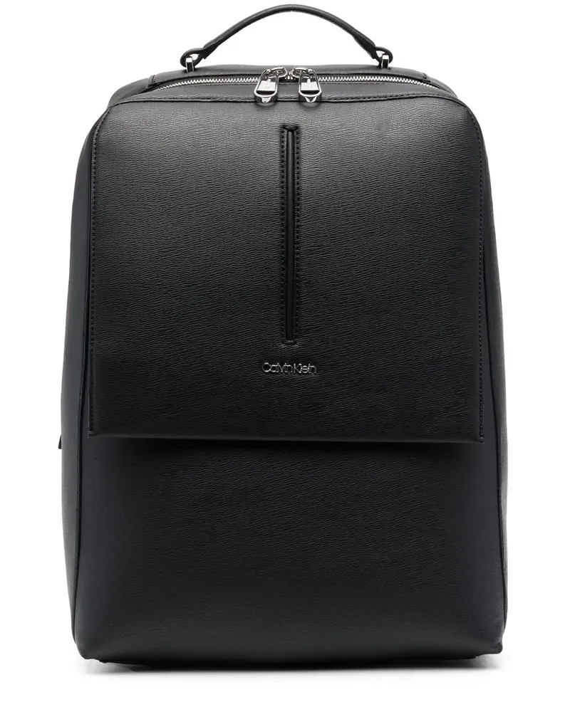 Calvin Klein Rucksack mit Logo-Schild - Schwarz Schwarz