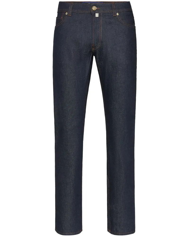 Billionaire Jeans mit Logo-Patch - Blau Blau