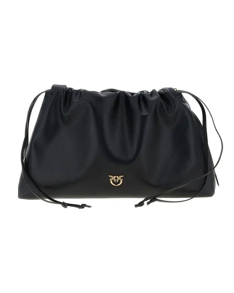 Pinko Maxi Clutch mit Kordelzug - Schwarz Schwarz