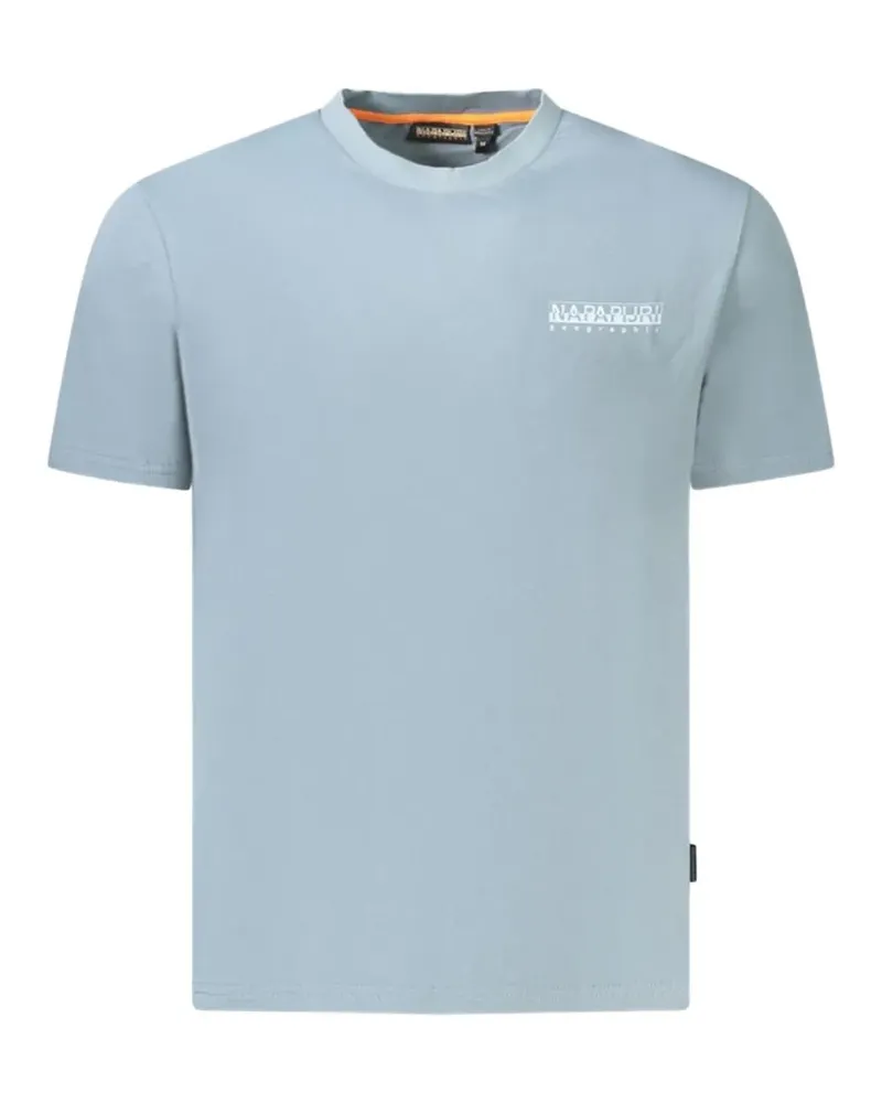 Napapijri logo-print T-shirt - Blau Blau