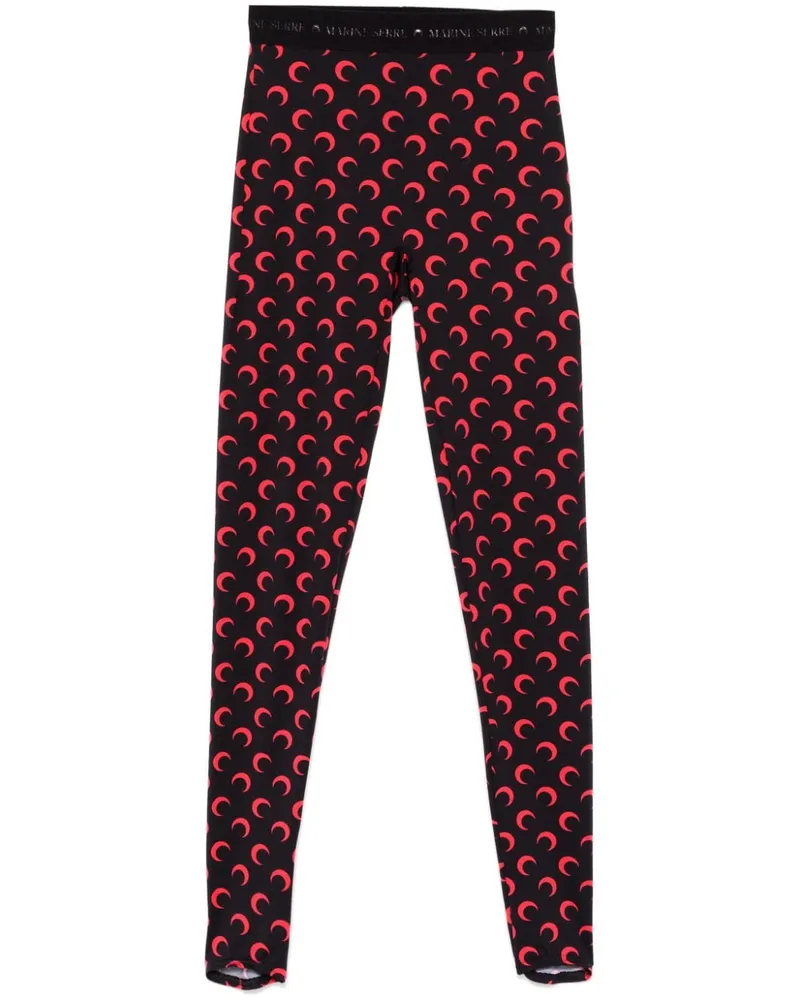 Marine Serre Moon Leggings aus Jersey - Schwarz Schwarz