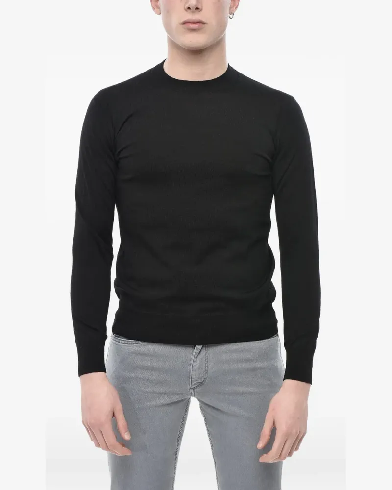 Paolo Pecora Milano Pullover mit Rundhalsausschnitt - Schwarz Schwarz