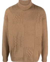 Canali Gestrickter Rollkragenpullover Nude