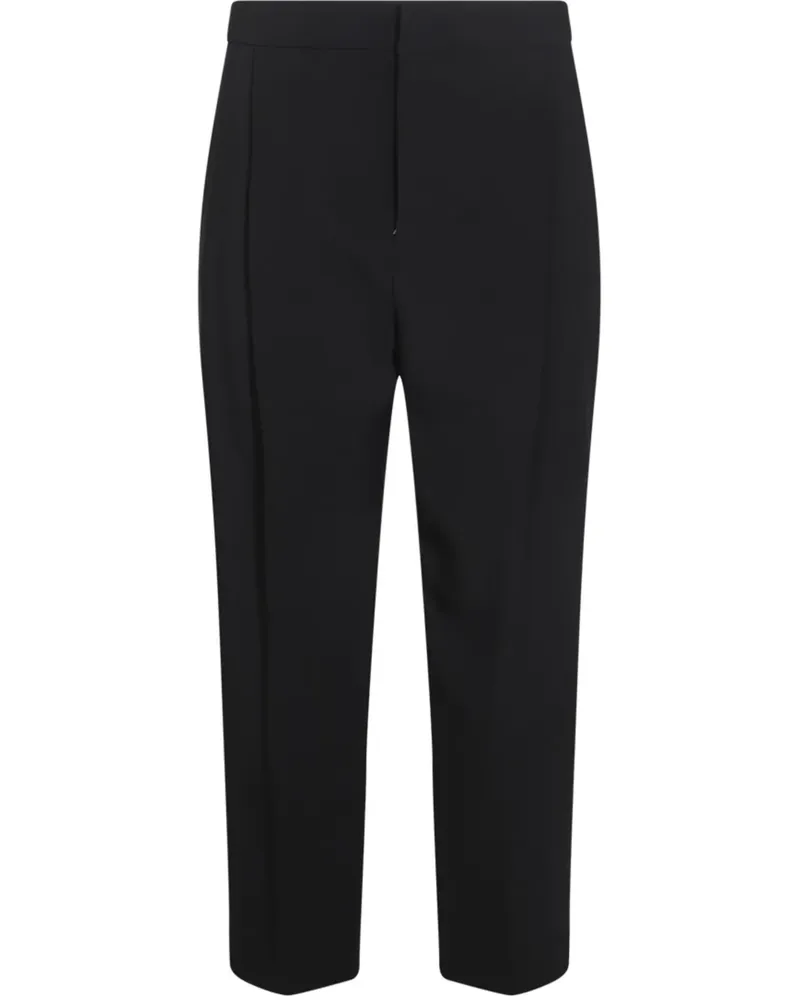 Elisabetta Franchi Krepphose mit Abnähern - Schwarz Schwarz