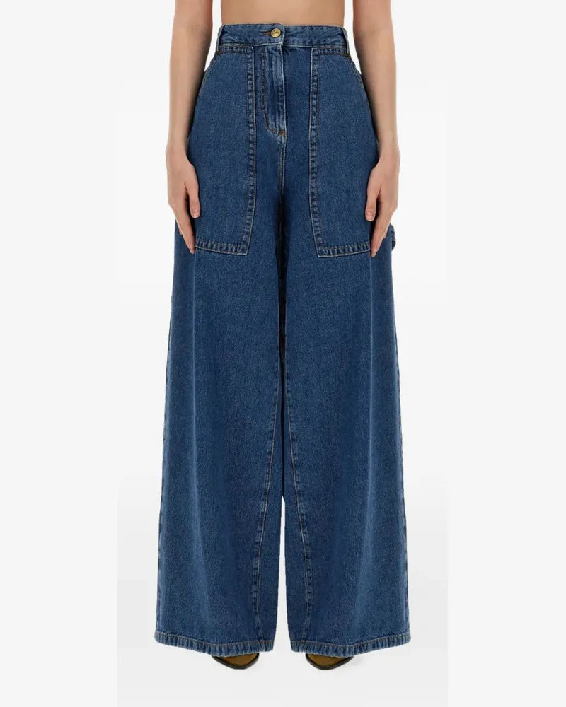 Etro Jeans mit Gürtelschlaufe - Blau Blau