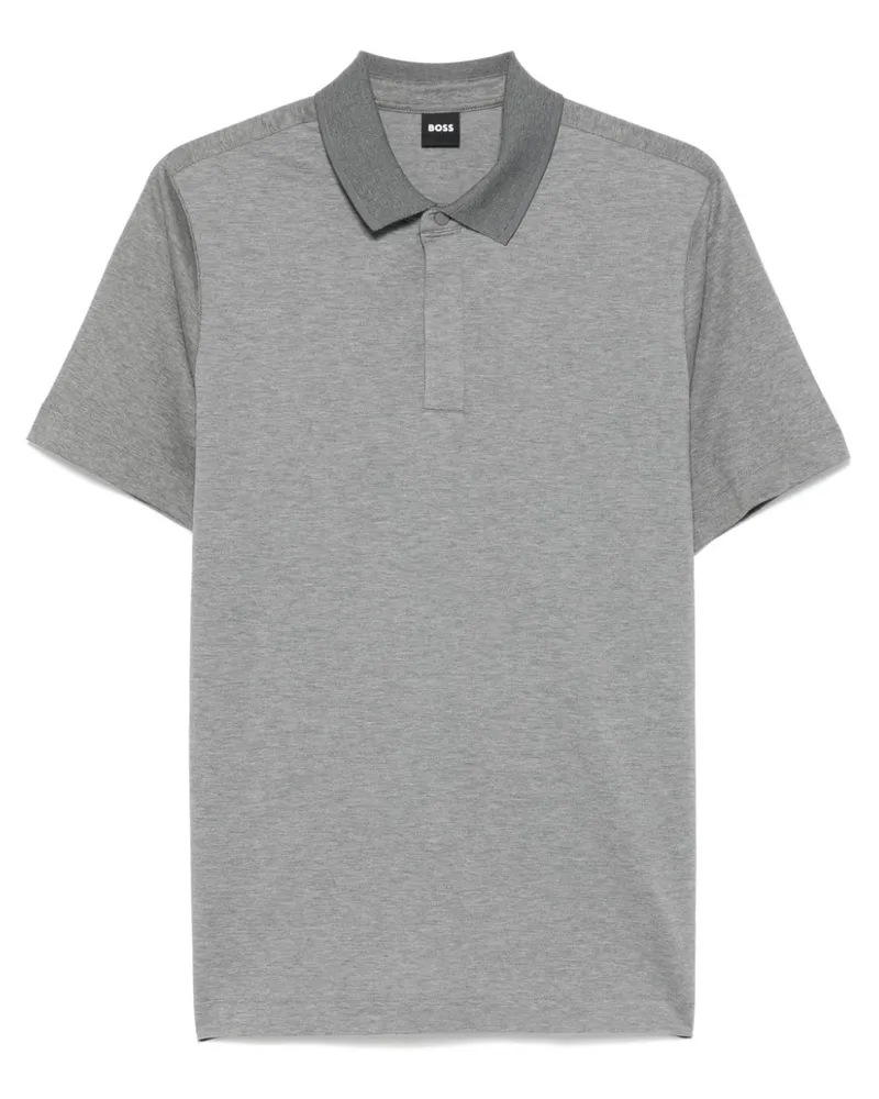HUGO BOSS Meliertes Poloshirt - Grau Grau