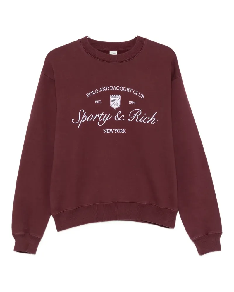 SPORTY & RICH logo-print sweatshirt - Rot Rot