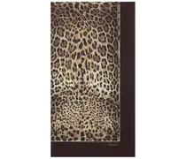 Seidenschal mit Leoparden-Print