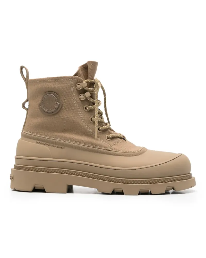 Moncler Vera lace-up ankle boots - Nude Nude