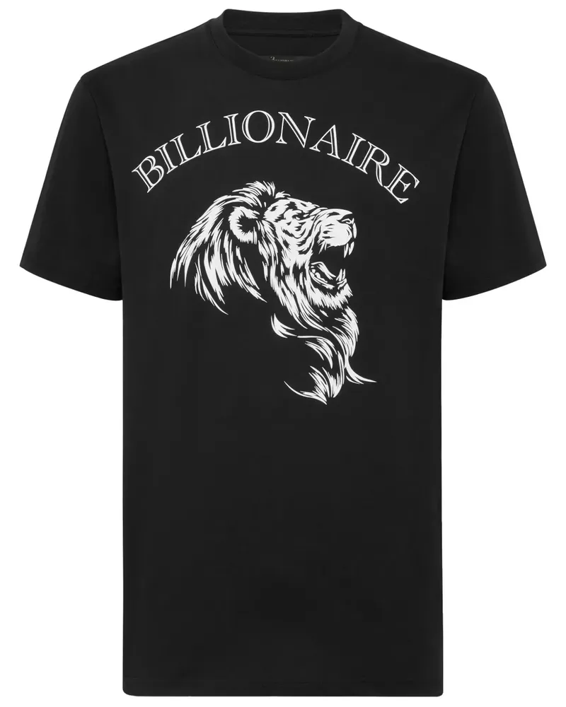 Billionaire T-Shirt mit Logo-Print - Schwarz Schwarz