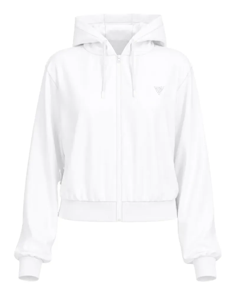 Guess rhinestone-embellished hoodie - Weiß Weiß