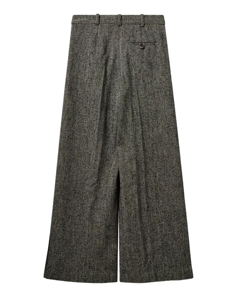 The Garment herringbone pleated trousers - Grau Grau