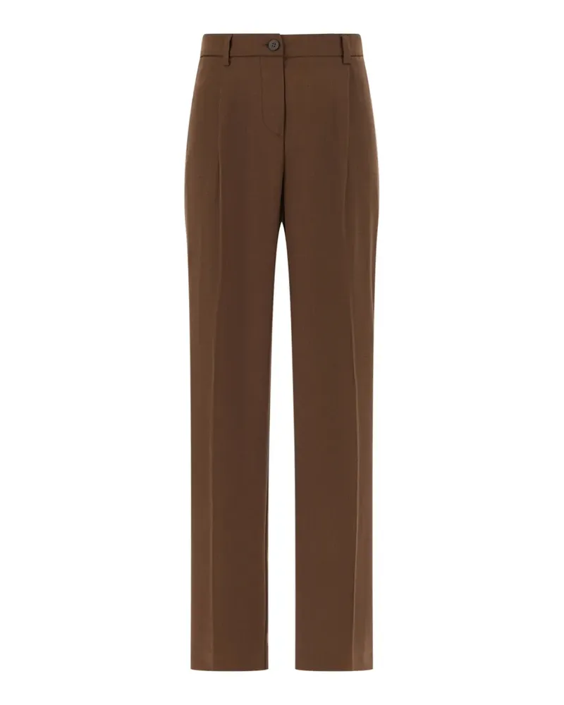 CRUNA pleated straight-leg trousers - Braun Braun